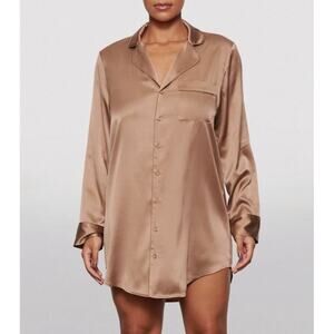 SKIMS Silk Button-Up Night Dress Sienna